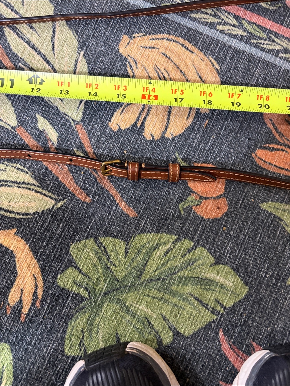 Frye Black Crossbody with Brown Leather Trim and Gold Hardware - Picture 7 of 7